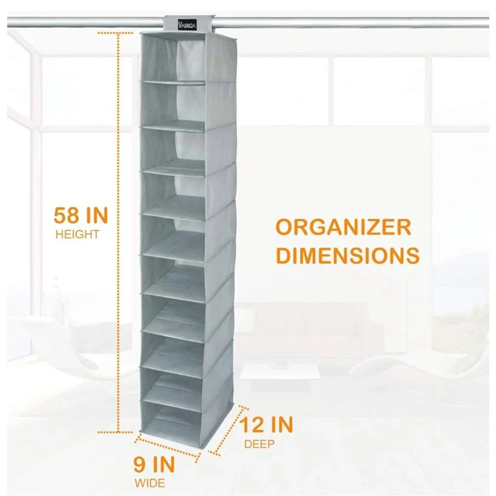 10 shelf hanging hat rack